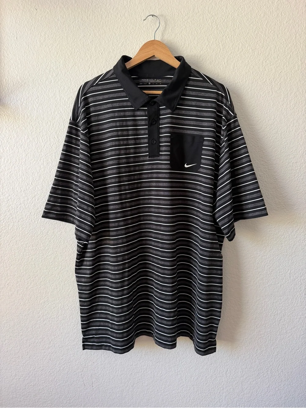 Nike Black Striped Polo Shirt